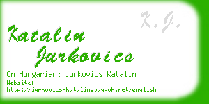 katalin jurkovics business card